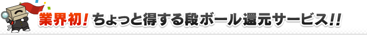 業界初!!ちょっと得する段ボール還元サービス!!